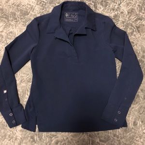 XXS FIGS RARE NAVY TOP